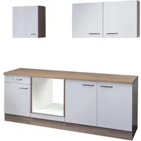 Flex-Well Küchenzeile FLEX-WELL 210 cm weiß