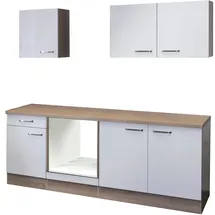 Flex-Well Küchenzeile FLEX-WELL 210 cm weiß
