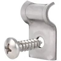 Gust. Alberts GmbH & Co. KG Alberts Spanndrahthalter mit Schraube, für Maschendrahtzäune, aus Edelstahl, Ø 6 mm