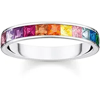 Thomas Sabo Fingerring »TR2403-477-7-52-64, TR2403-477-7-52-64, TR2403-996-7-52-66«, mit Glas-Keramik Stein, Korund, Zirkonia, Spinell (synth.) THOMAS SABO silberfarben-mehrfarbig + mehrfarbig