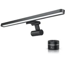 CSL LED Monitorlampe, Bildschirmlampe mit Fernbedienung, Schreibtischlampe, Screenbar, 8W, Monitor Lampe, mehrere Helligkeitsstufen, 3 Lichtfarben