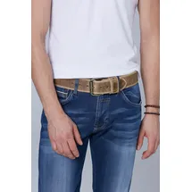 Camp David Herren Ledergürtel beige, 90 - 90