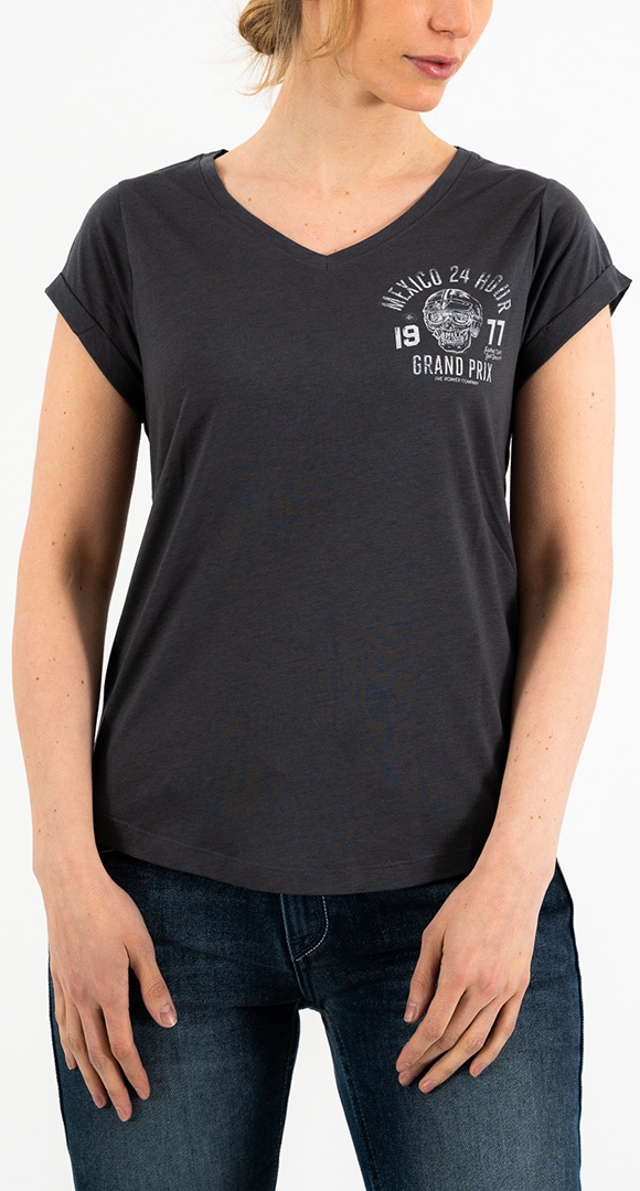 Rokker Mexico Batch Dames T-Shirt, zwart-grijs, S Voorvrouw