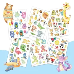 Papierdrachen Kindertattoos Dinos, Monster, Drachen, Waldtiere (100St)