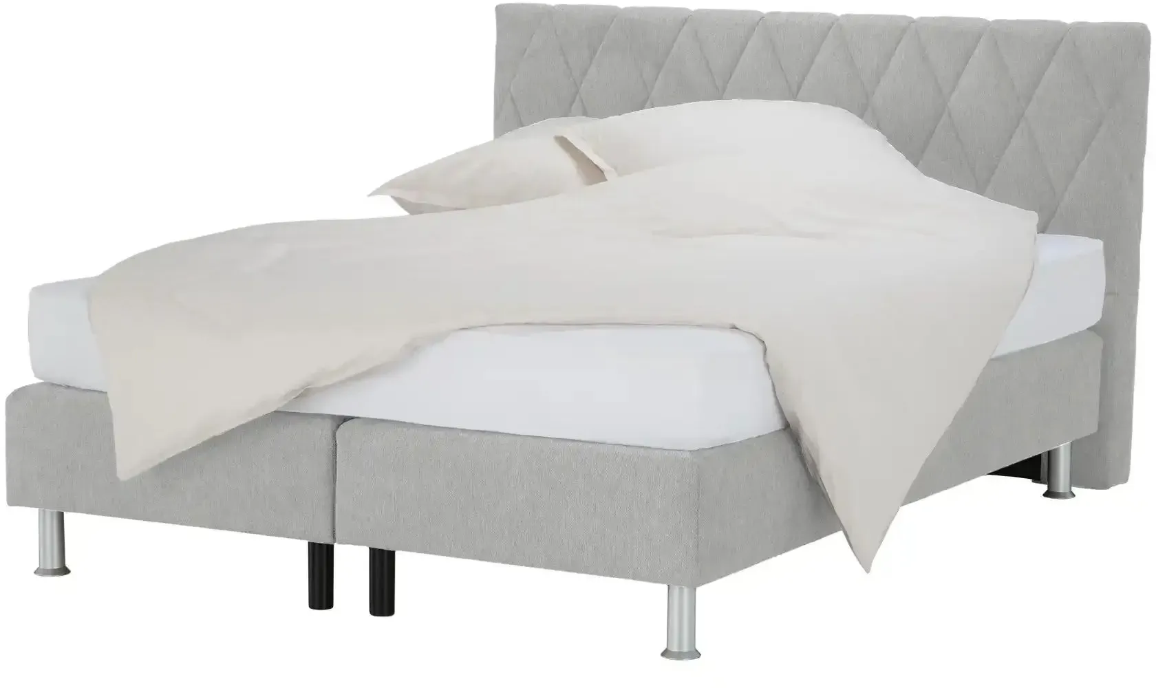 vanDoorn Boxspringbett  Marcia , silber , Maße (cm): B: 194 H: 99