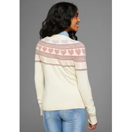 KangaROOS Norwegerpullover mit Herzen Gr. 48/50, beige-melange, , 56738322-48