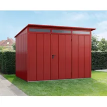 Hörmann Ecostar Gerätehaus Elegant-P 3,03 x 2,38 m Purpurrot