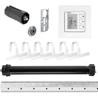 Nobily Rolladen-Komplett-Set Maxi-Rolladenmotor P5 30/15-60 mechanischen Endabschaltern Zugkraft 75kg) | 60mm Achtkantwelle, Zeitschaltuhr ZS1, | 30Nm = bis zu einer Gesamtlänge von 2 Meter
