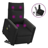 vidaXL Massagesessel mit Aufstehhilfe Schwarz Stoff
