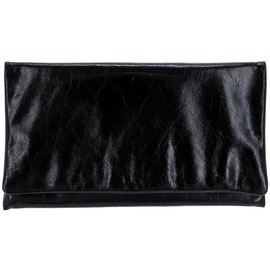 ABRO Leather Athene Clutch Bag M black - Nickel