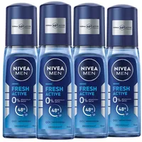 NIVEA Fresh Active Deodorant Zerstäuber 4 x 75 ml