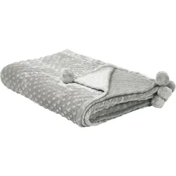 Kuscheldecke SAMUR 150 x 200 cm Hellgrau