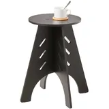SoBuy Beistelltisch Schwarz Holz 50 x 55 cm