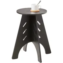 SoBuy Beistelltisch Schwarz Holz 50 x 55 cm