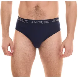 Kappa Herren Slip mit Baumwoll-Stretch Unterwäsche mit Logobund Unterhose 711167 Dunkelblau - XXL