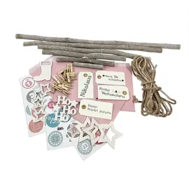 Frau Wundervoll DIY Adventskalender Weihnachtsbaum rosa 110 cm