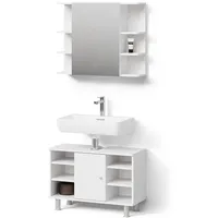 Livinity® Fucino 2-tlg. Weiß