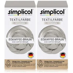 Simplicol Textilfarbe intensiv Eiskaffee-Braun 2er Pack