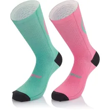 MbWear Calzino Smile Emotions, rosa/verde acqua, L/XL - L/XL