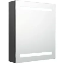 vidaXL LED-Bad-Spiegelschrank 50 cm grau