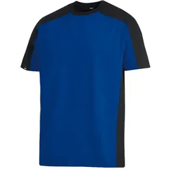 T-Shirt zweifarbig "MARC" - 5XL - royalblau/schwarz