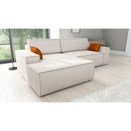 mebloland Ecksofa TOR mit Schlaffunktion. Farbe: Silver. - Hellgrau