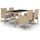 vidaXL Garten-Essgruppe 5-tlg. Beige