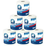 White Bear - 6er-Pack biologisch abbaubare Küchenrollen - 2-lagig - Ultra-robust - 275 perforierte Blätter pro Rolle - Absorbierendes und wischfestes Papier - Ideal für Küche und Büro