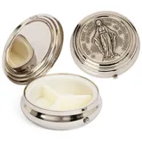 Nklaus Rosenkranz Dose echt Perlmutter Madonna Silber Schatzkiste 5 x 5 x 1,5 cm 2527