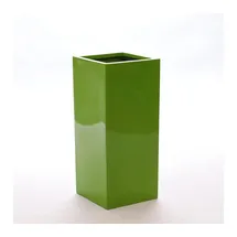 eleganteinrichten Pflanzkübel 38 x 38 x 80 cm hochglanz avocado grün