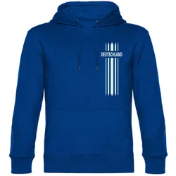 multifanshop Kapuzen Sweatshirt - Deutschland - Streifen - Druck weiß - Hoodie