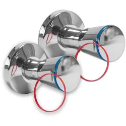 Ventil Aufputzset zu Montageblock Wasserzähler Kalt-/Warmwasser (Ausführung: Baulänge 43 mm)