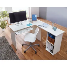 Wohnling Schreibtischkombination 140 cm Weiß