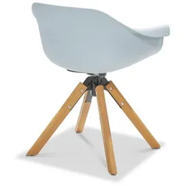 Musterring Stockholm Schalenstuhl 64 x 57 x 78 cm blau 2er Set