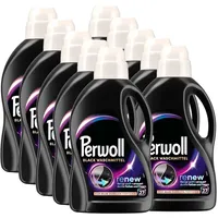 PERWOLL Black Waschmittel 10x 27 WL (270 Waschladungen), Feinwaschmittel reinigt sanft und erneuert dunkle Farben und Fasern, für alle dunklen Textilien, mit Dreifach-Renew-Technologie