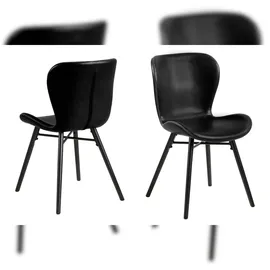 VCM Bali Esszimmerstuhl PU Kunstleder schwarz.