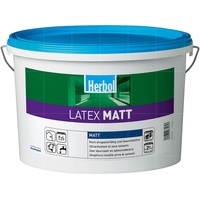 HERBOL Latex Matt 12.5 Liter WEISS Wandfarbe Innenfarbe Latexfarbe Mattlatex