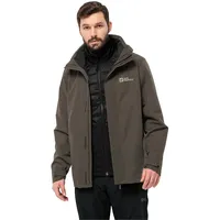 Jack Wolfskin Herren Luntal 3in1 Jkt M, Cold Coffee,