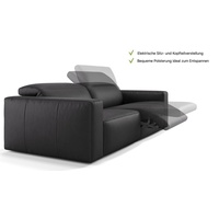Sofanella 3-Sitzer 3-Sitzer LENOLA Ledergarnitur Relaxsofa Sofa schwarz