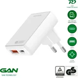 4smarts Netzladegerät FlatPlug Duos 20W GaN 1C+1A, weiß