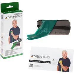 Theraband Fitnessband 2,5 m in Türanker-Tasche 203 - grün 2,1 Kg