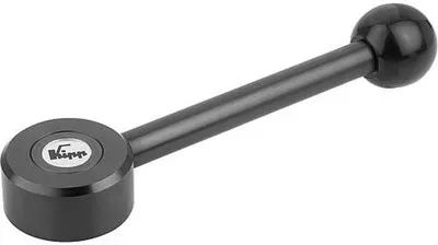SPANNHEBEL FLACH GR.1 M06, A=102, FORM:0°, STAHL, KOMP:KUNSTSTOFF - schwarz