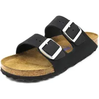 Birkenstock Arizona Weichbettung Veloursleder schmal schwarz 42