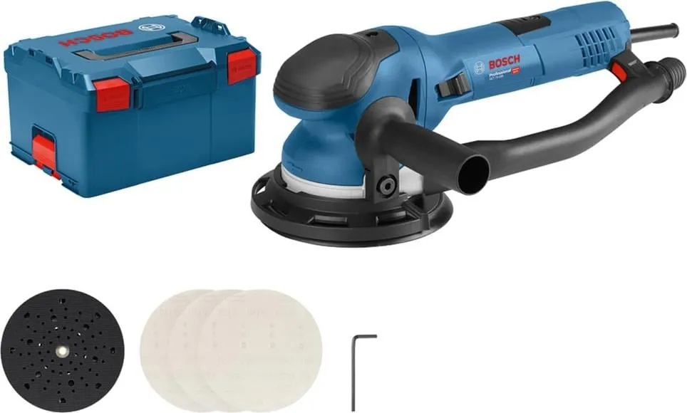 Bosch Professional, Schleifmaschine + Poliermaschine, Exzenterschleifer GET 75-150, mit L-BOXX (Exzenterschleifer, 750 W)