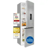 GGV Exquisit Exquisit Kühl-Gefrierkombination KGC5320-95-E-WS-040C inoxlook | Nutzinhalt: 313 L | Wasserspender | 4*-Gefrieren |
