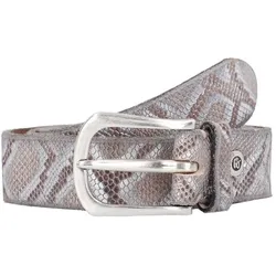 b.belt Gürtel Leder braun- metallic 95 cm