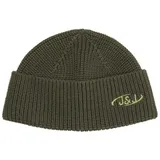 JACK & JONES Gerippte Mütze | Kurze Winter Beanie Kopfbedeckung | Hipster Recycelt JACAIR, Größen:One Size, Farben:Dunkelgrün - Einheitsgröße