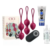 CICI BEAUTY Beckenbodentrainer Beckenboden 3er Set Beckenbodenkugel Damen Premium Silikon, Set, 5-tlg., 3er Set, Kräftigung der Becken- und Unterleibsmuskulatur