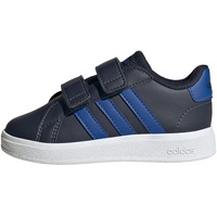 adidas Unisex Baby Grand Court Lifestyle Hook and Loop Shoes Sneaker, Legend Ink/Team Royal Blue/FTWR White, 22 EU