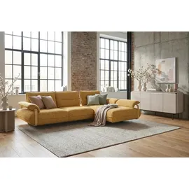 KAWOLA Ecksofa ANISSA gelb Flachgewebe